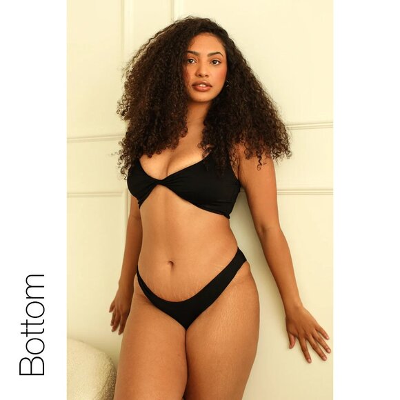 New DIPPIN DAISYS Kit Underwire Bikini Top, Charlie Cheeky Bikini Bottom Black M - Picture 14 of 16